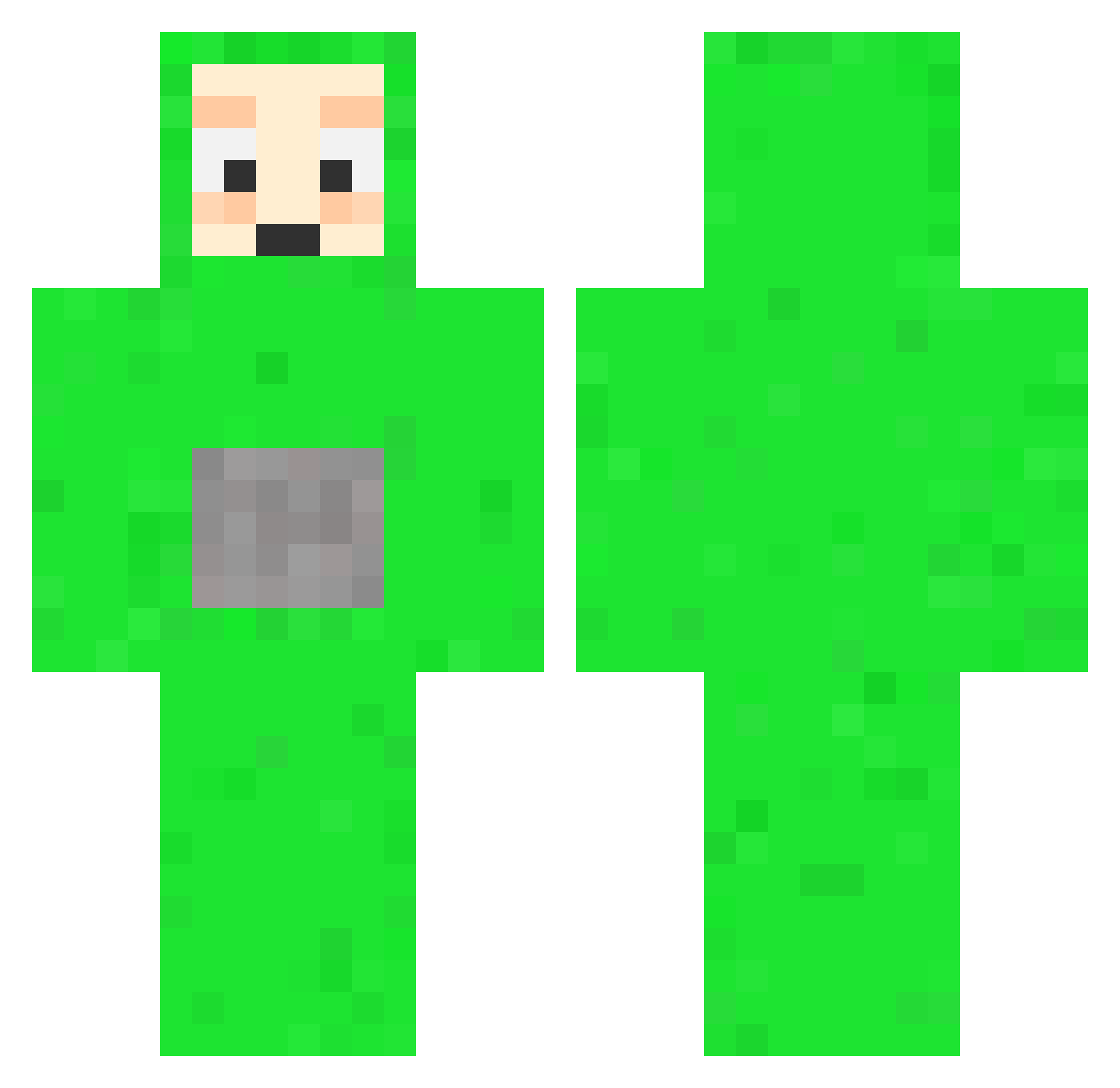 bisunhi Minecraft skin, front and back view