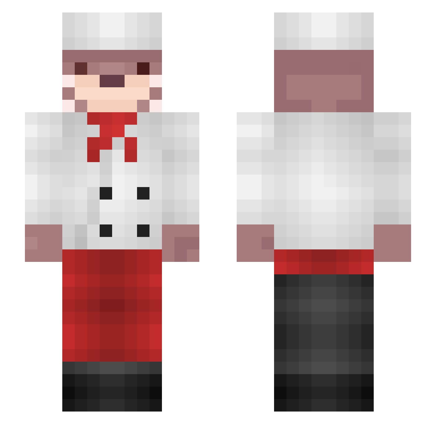 Spove1 Minecraft skin, front and back view