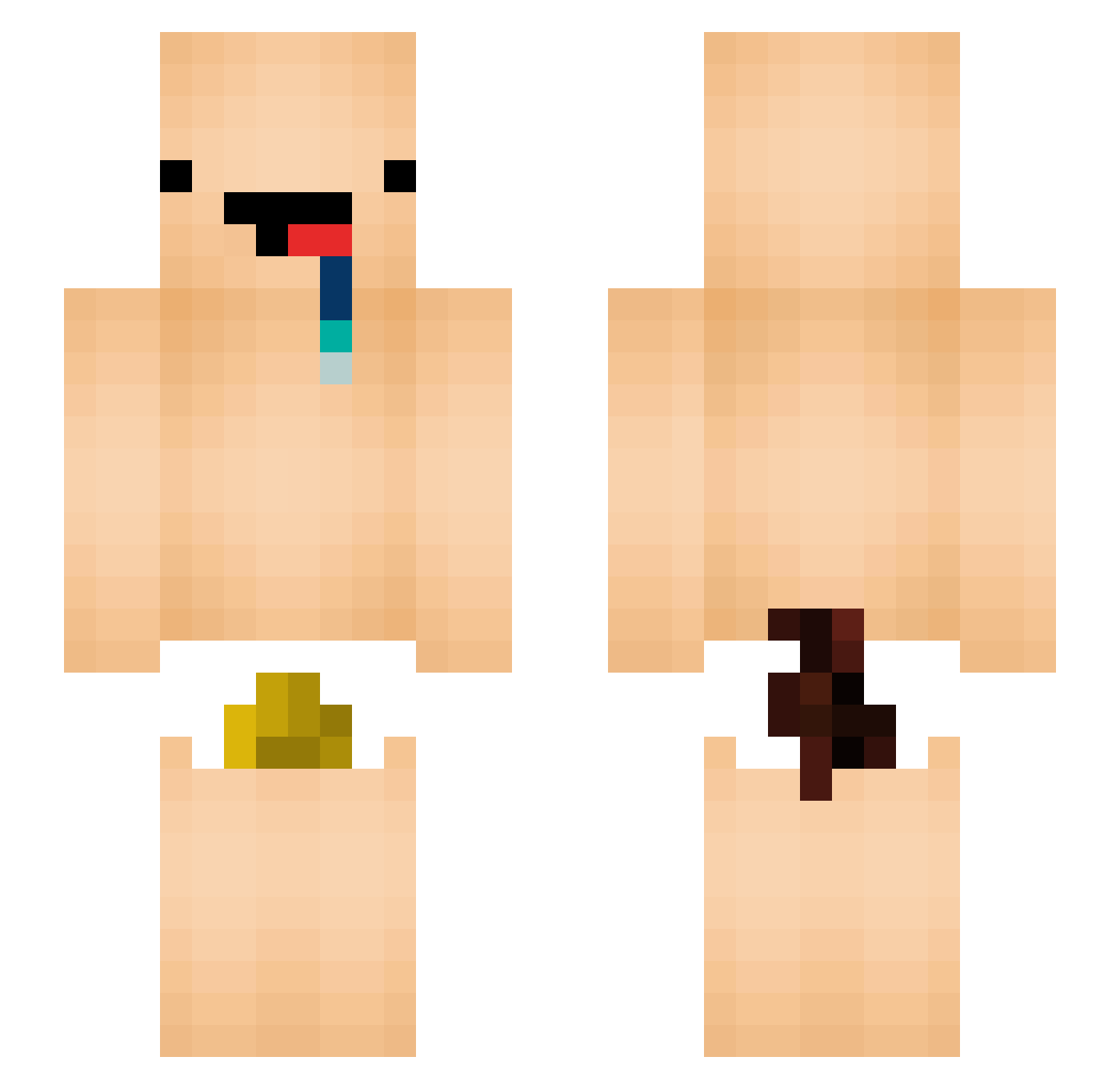 RobertGoose Minecraft skin, front and back view