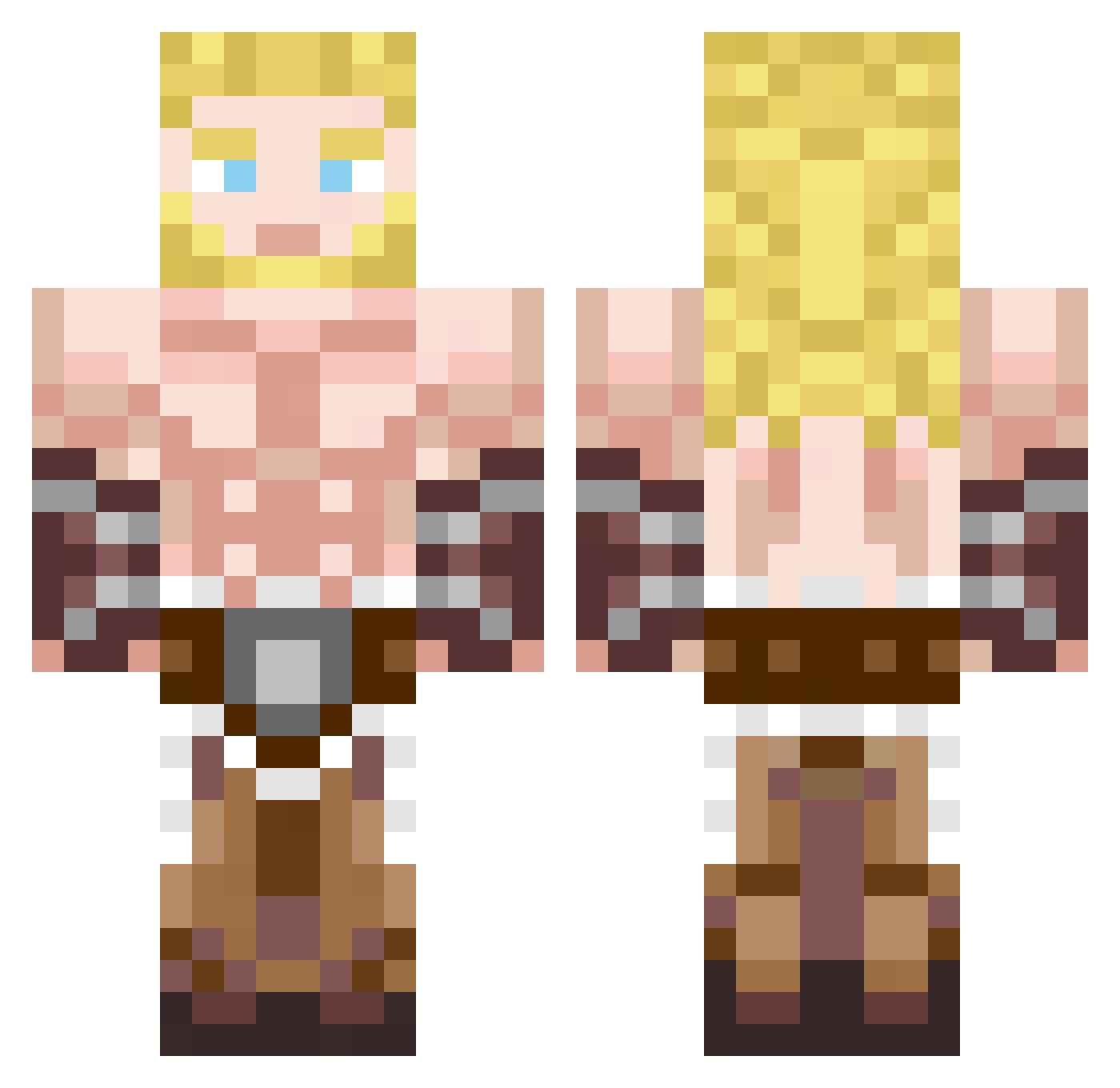 itz_haniii Minecraft skin, front and back view