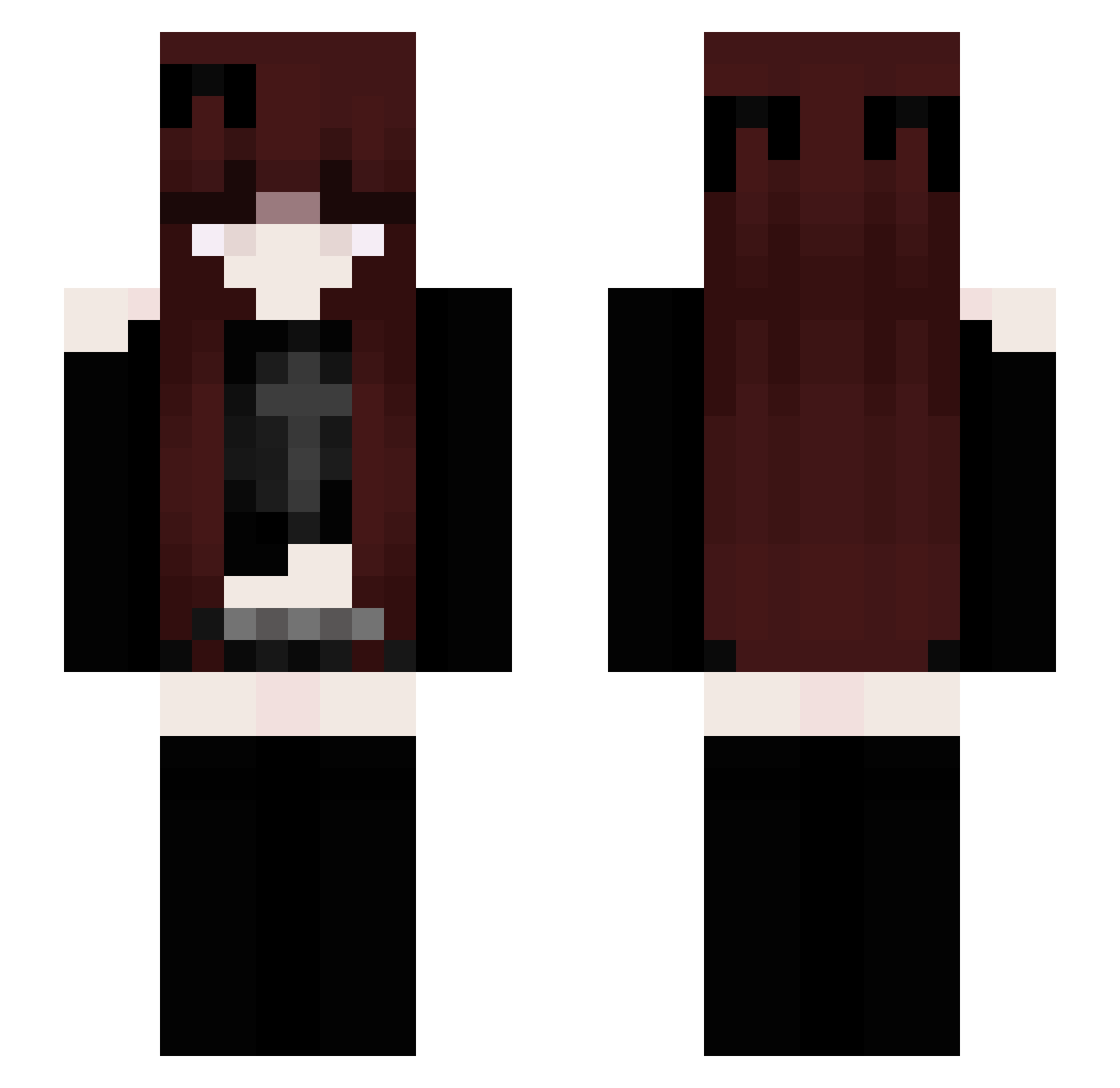 Dianyy Minecraft skin, front and back view