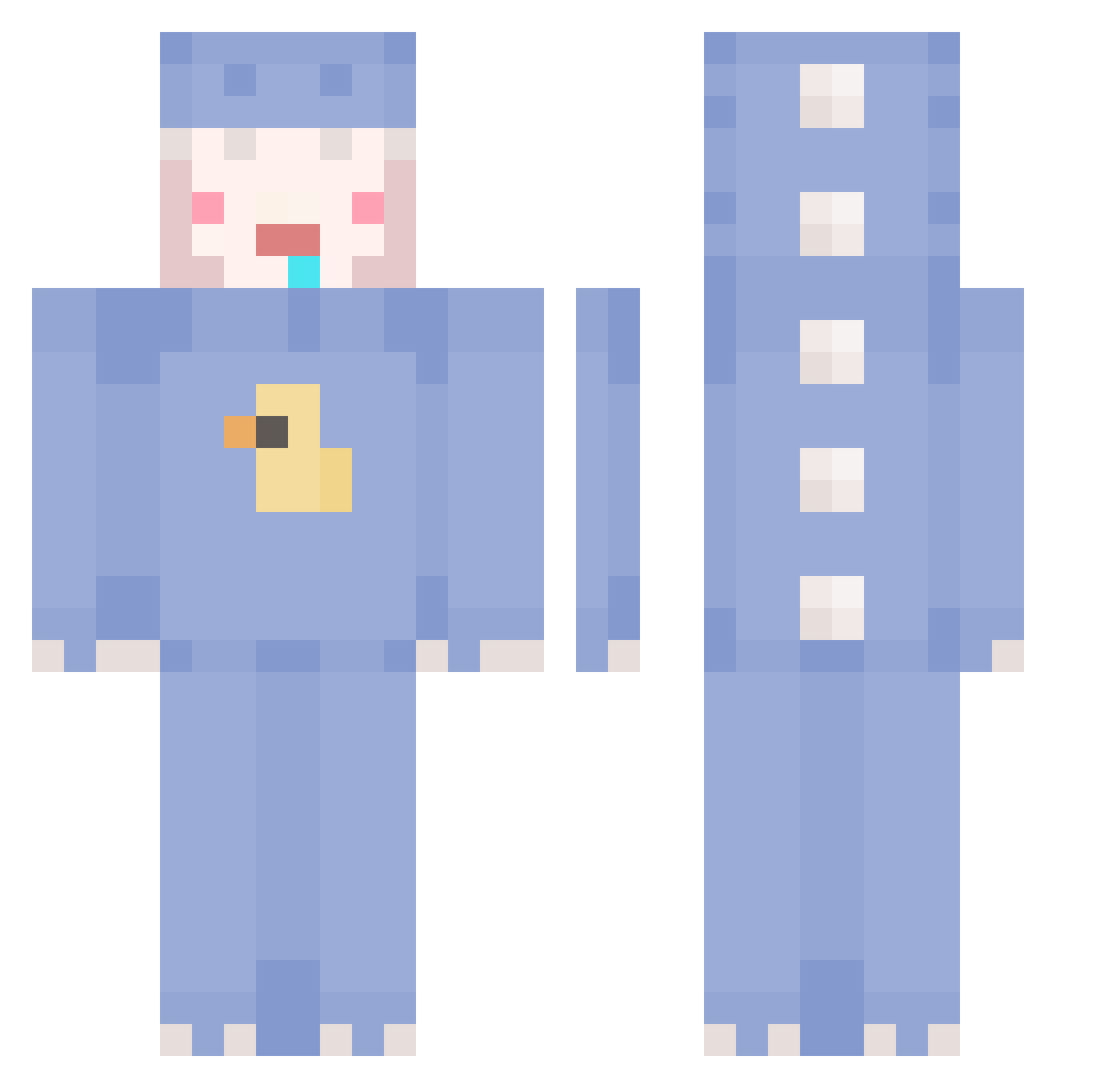 ConstantinopleGL Minecraft skin, front and back view