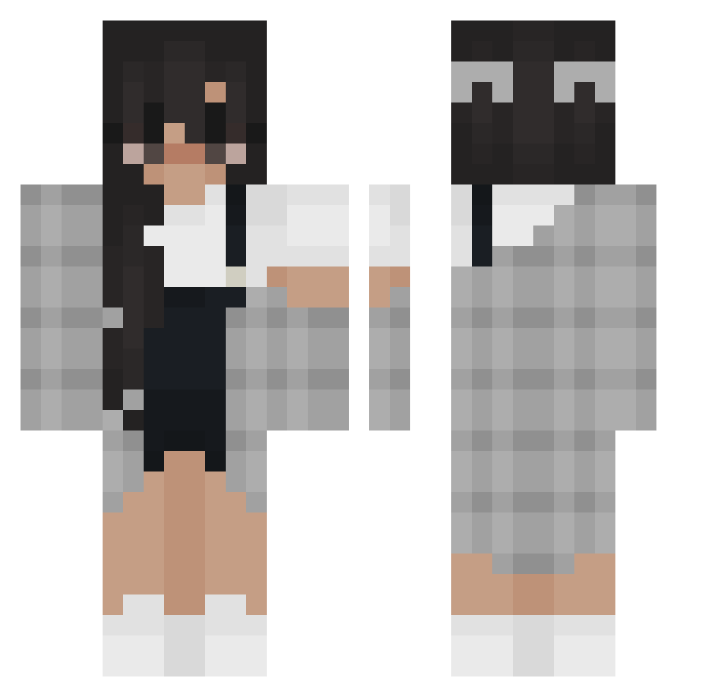 ricetubig Minecraft skin, front and back view