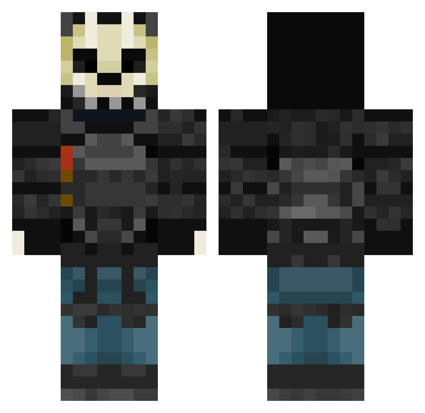 0yal Minecraft skin, front and back view