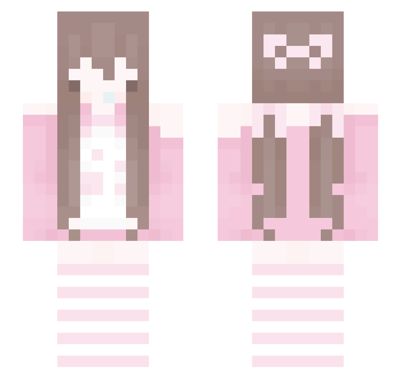 cwuni Minecraft skin, front and back view