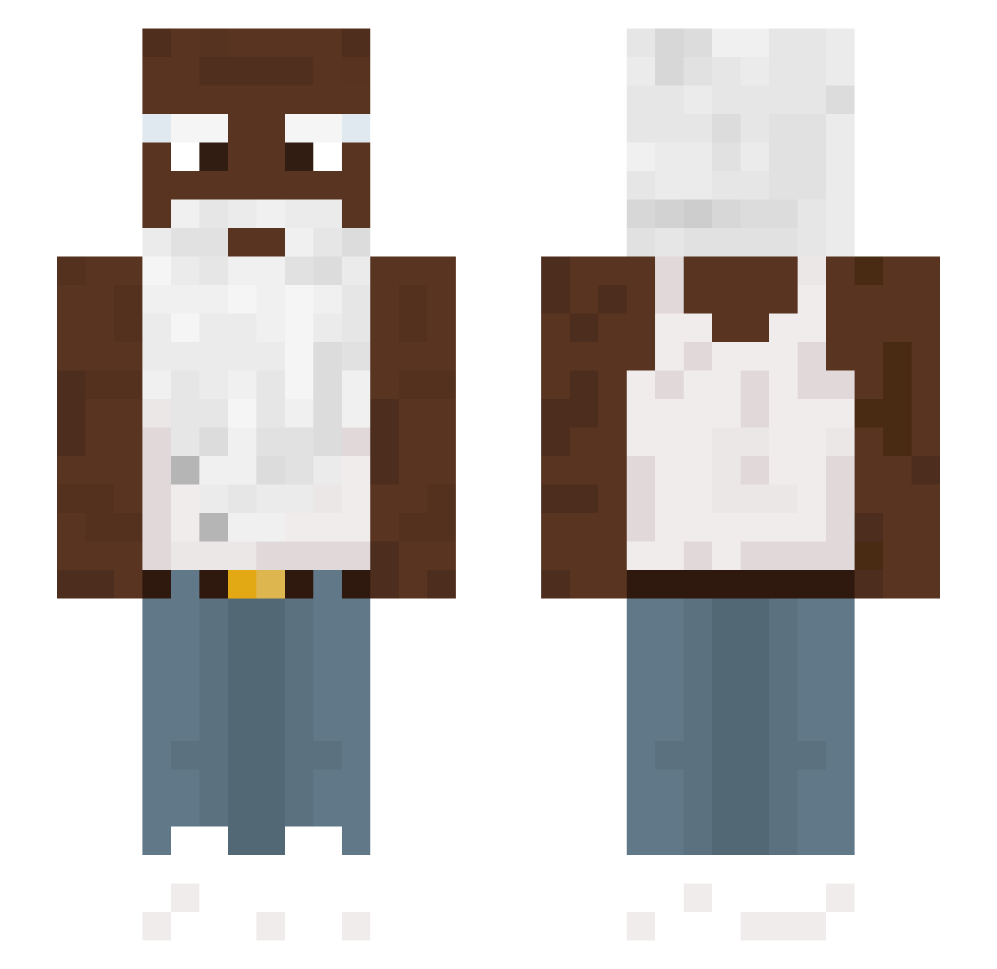 ItzNoah05 Minecraft skin, front and back view