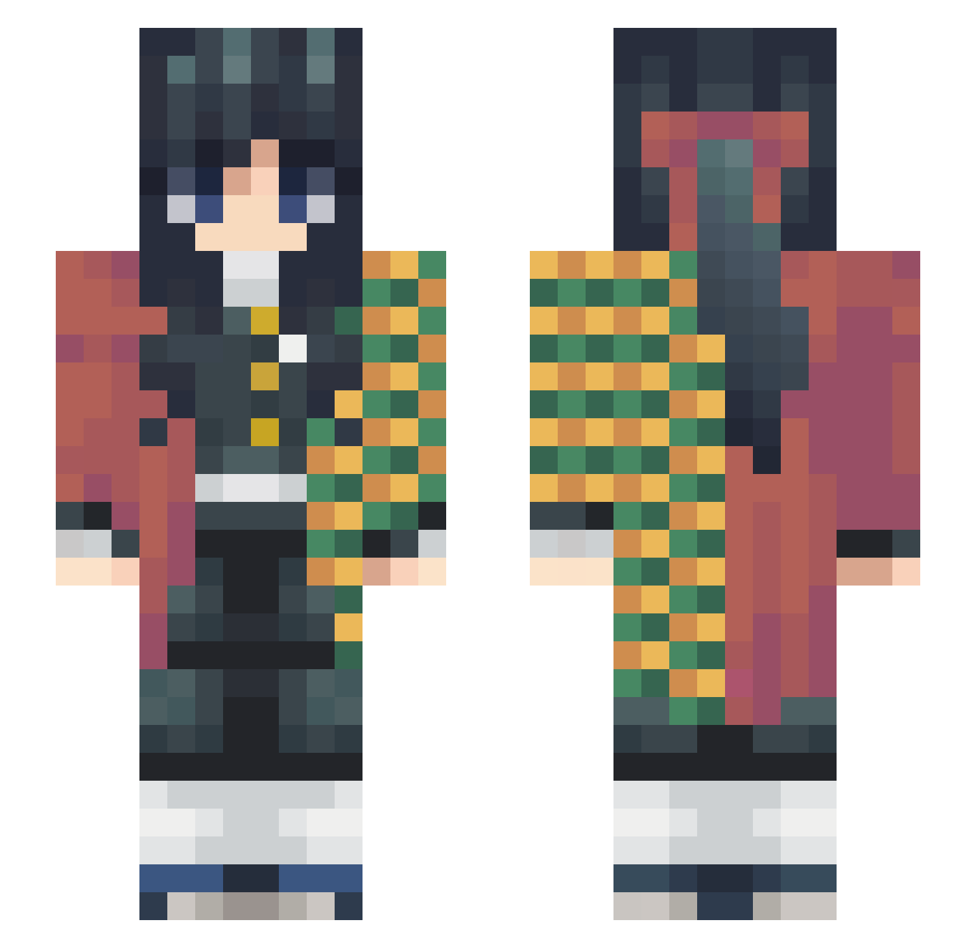 Ada_rat Minecraft skin, front and back view