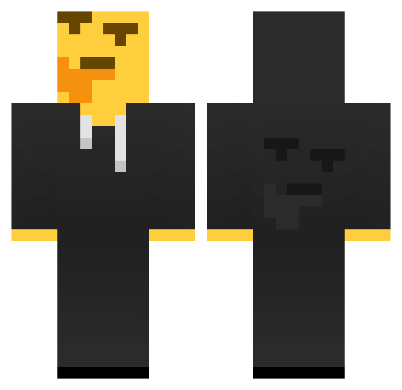 Analyzer Minecraft skin, front and back view