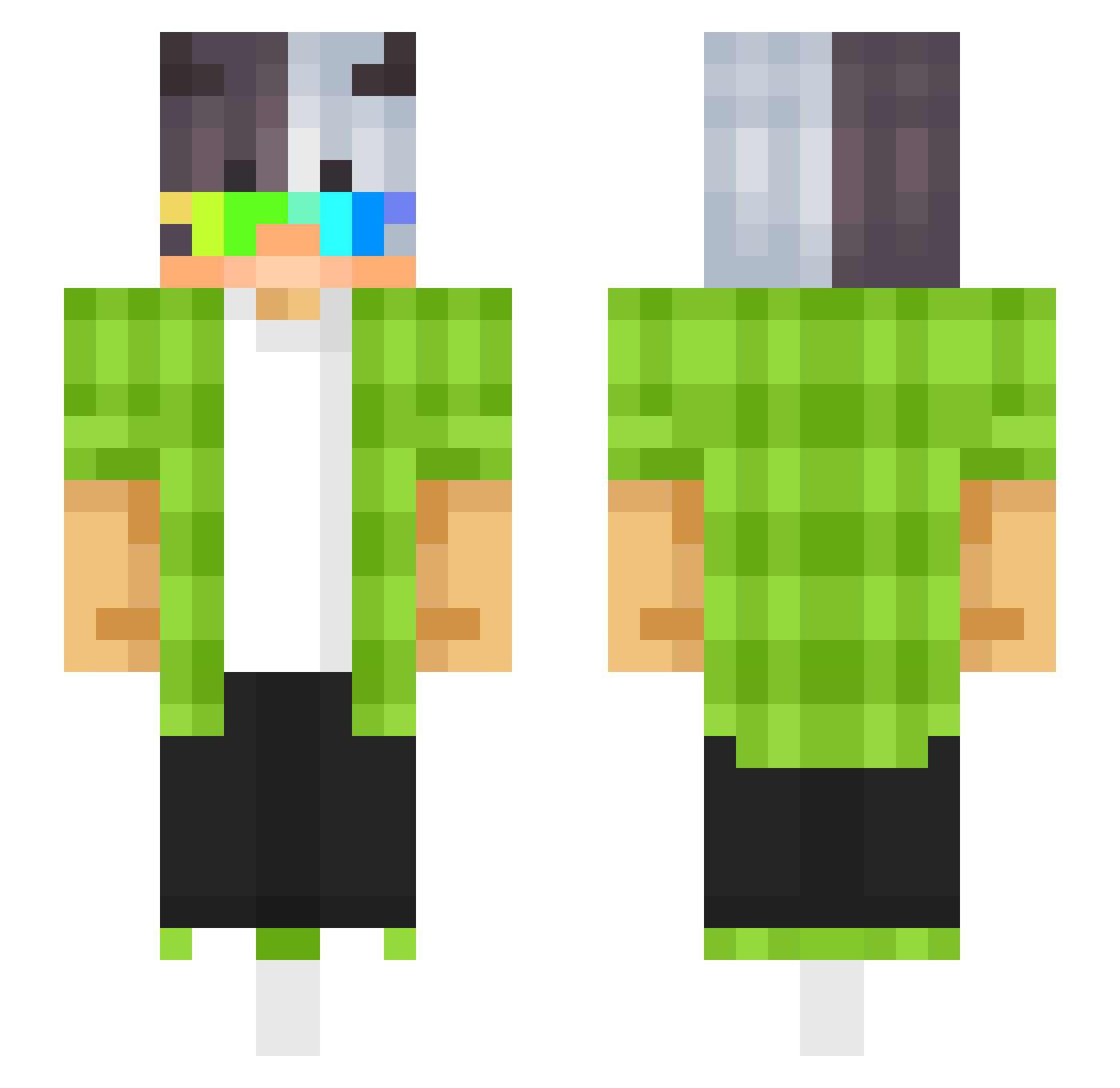 ArasAtlas Minecraft skin, front and back view