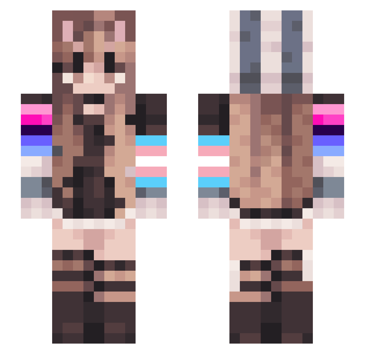 laptop_plays Minecraft skin, front and back view