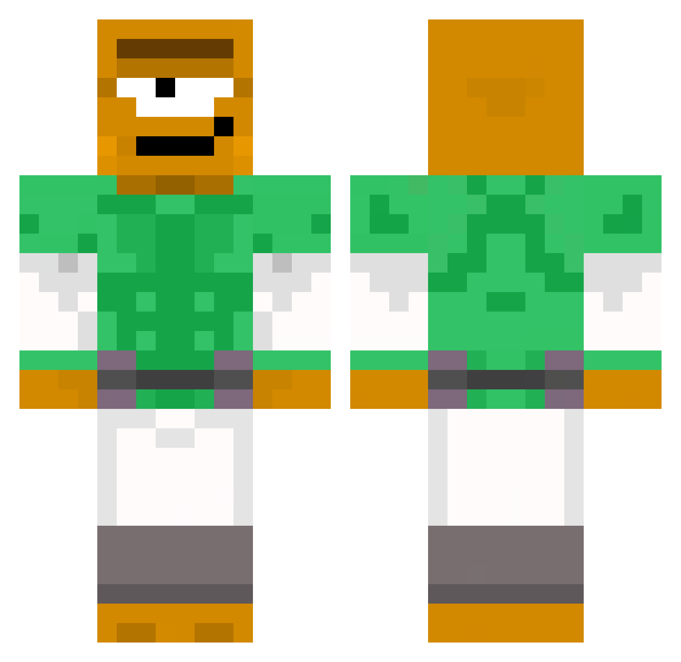 Smallermax2612 Minecraft skin, front and back view