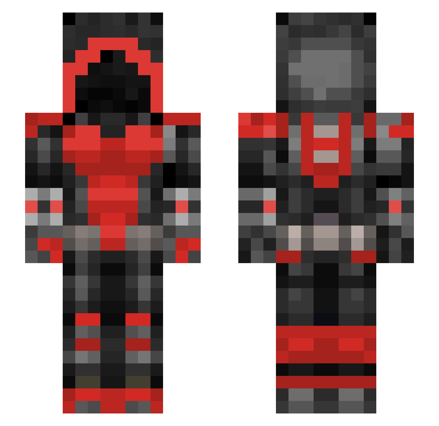 StonkySeal Minecraft skin, front and back view