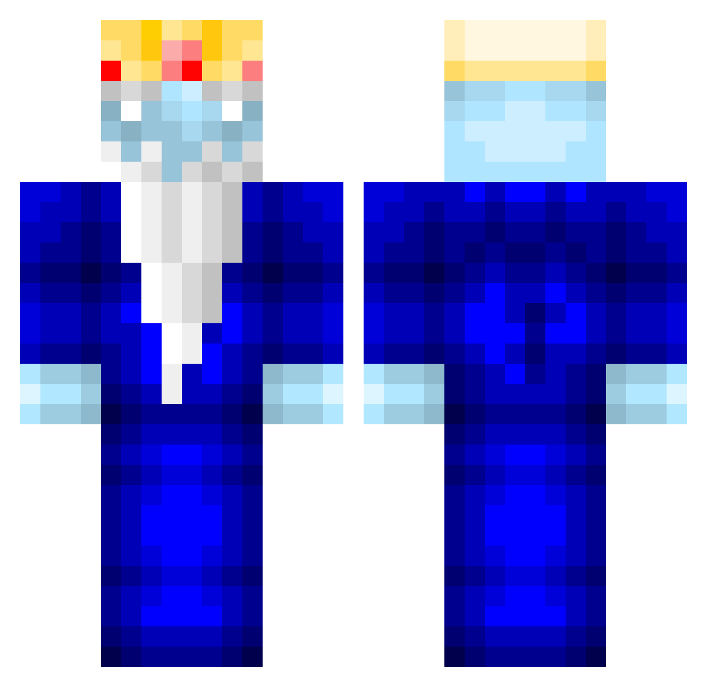 KaMiKaTz Minecraft skin, front and back view