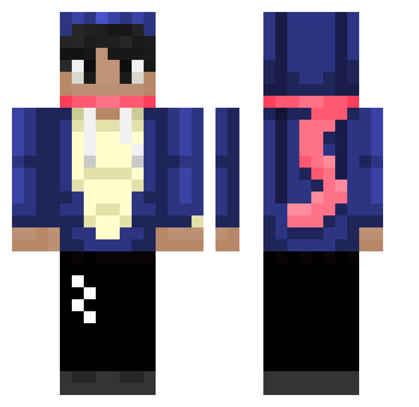 AEG_Infinity Minecraft skin, front and back view