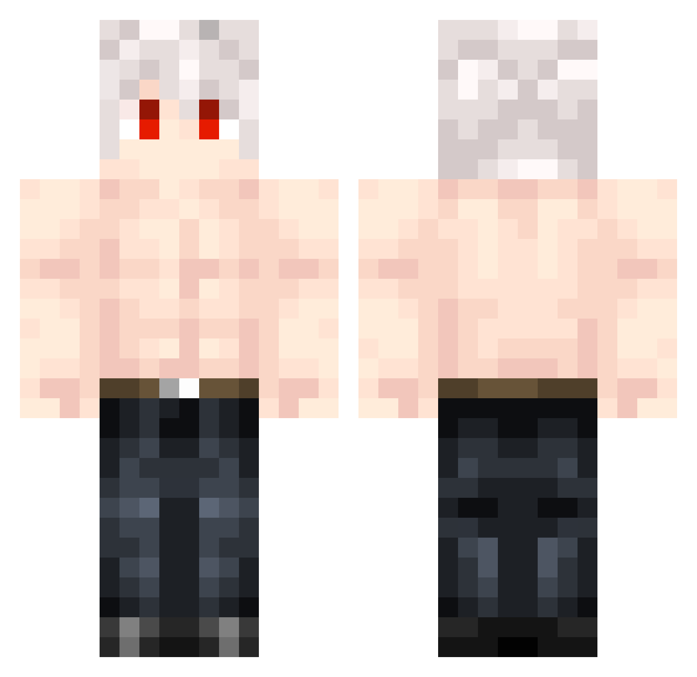 biidan Minecraft skin, front and back view