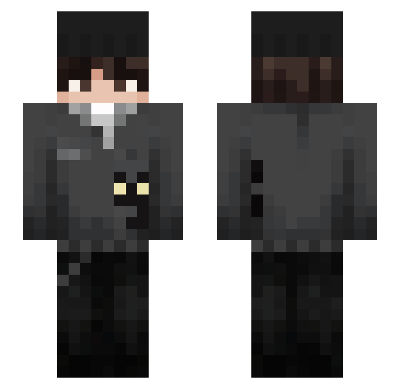 Kyzoin Minecraft skin, front and back view