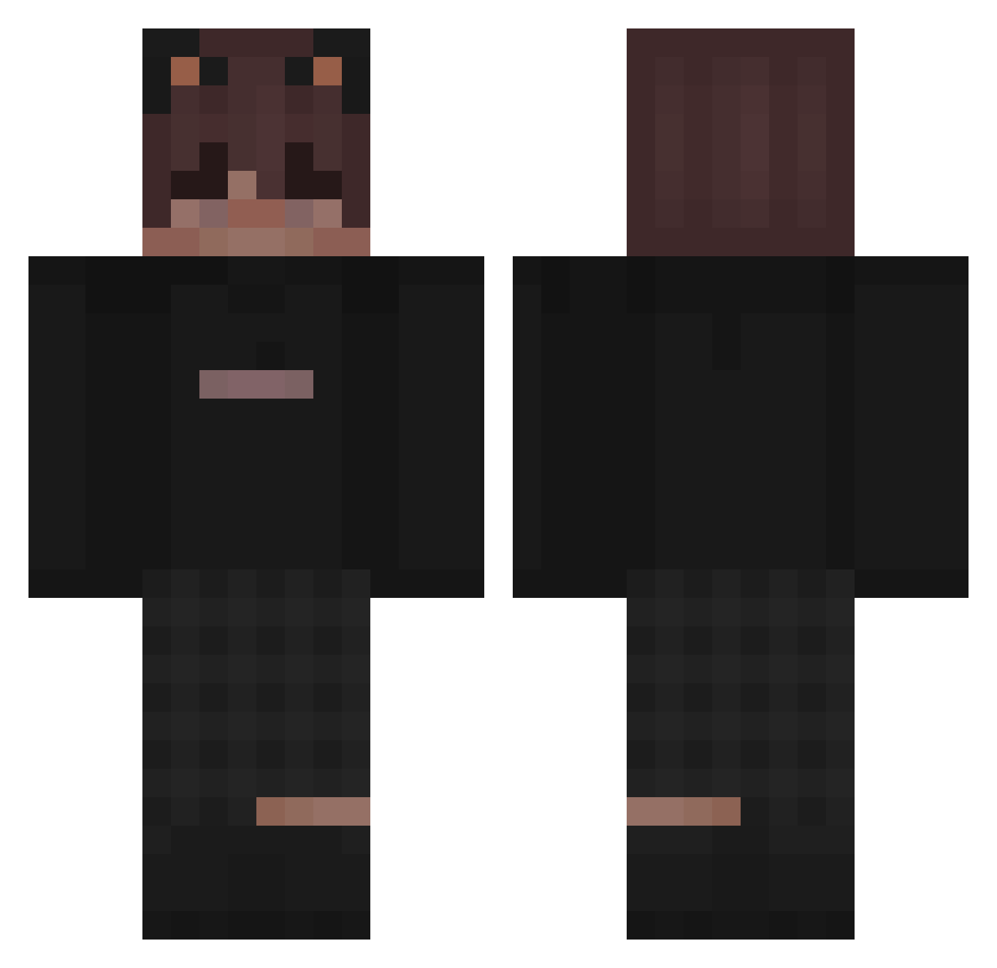 zxrdwdsj Minecraft skin, front and back view