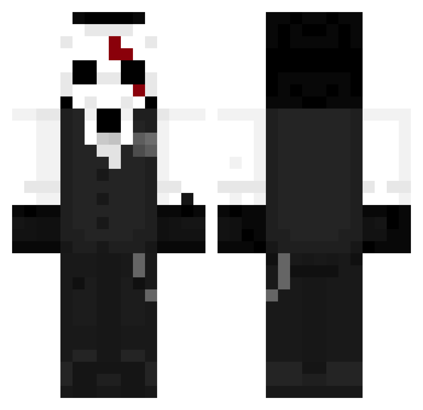 Gustaf2010 Minecraft skin, front and back view