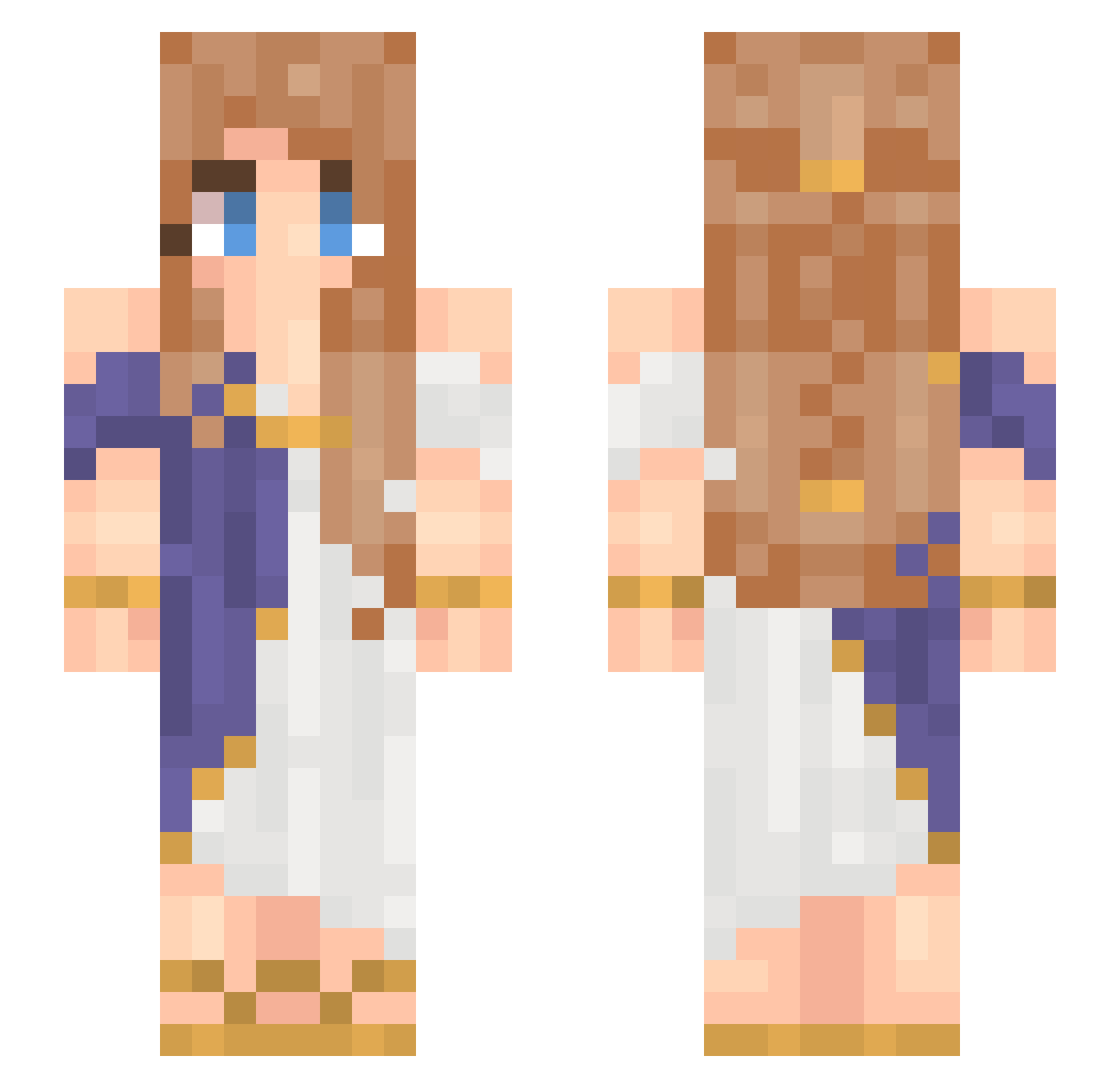 BenjaminFranklim Minecraft skin, front and back view