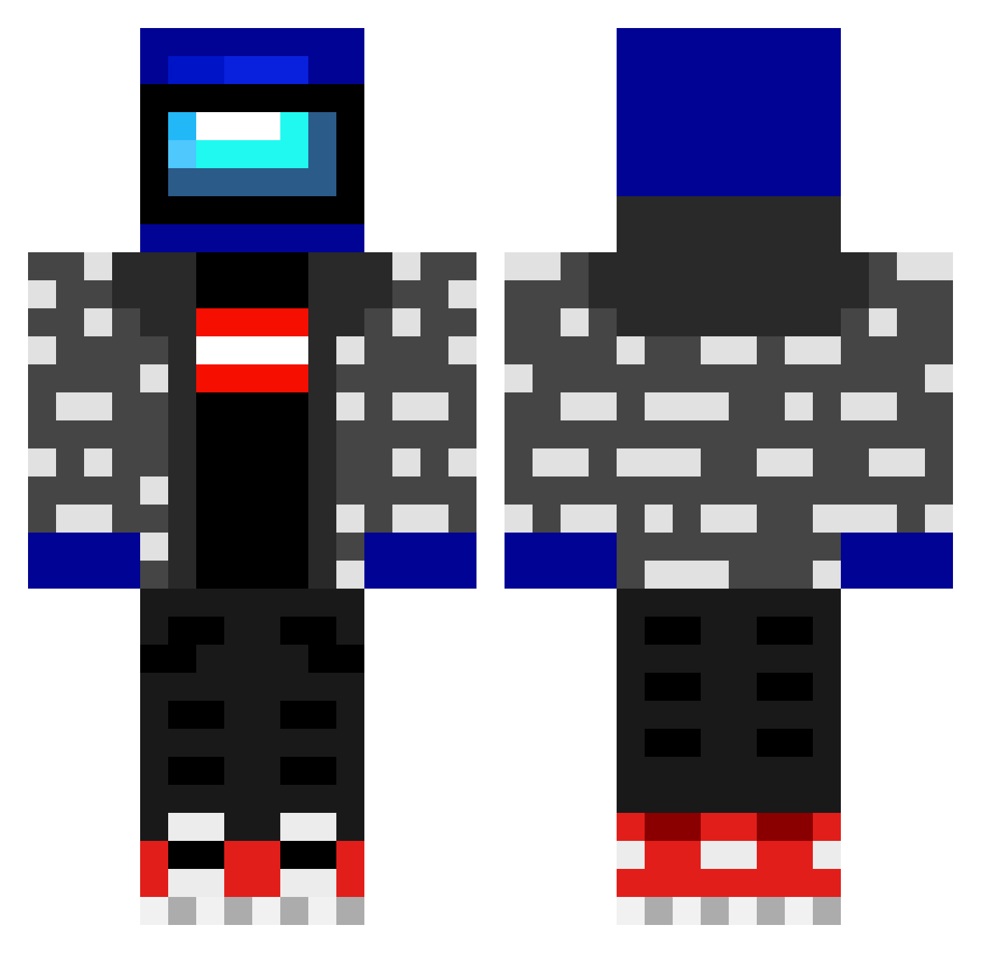 PumpkinFace7448 Minecraft skin, front and back view