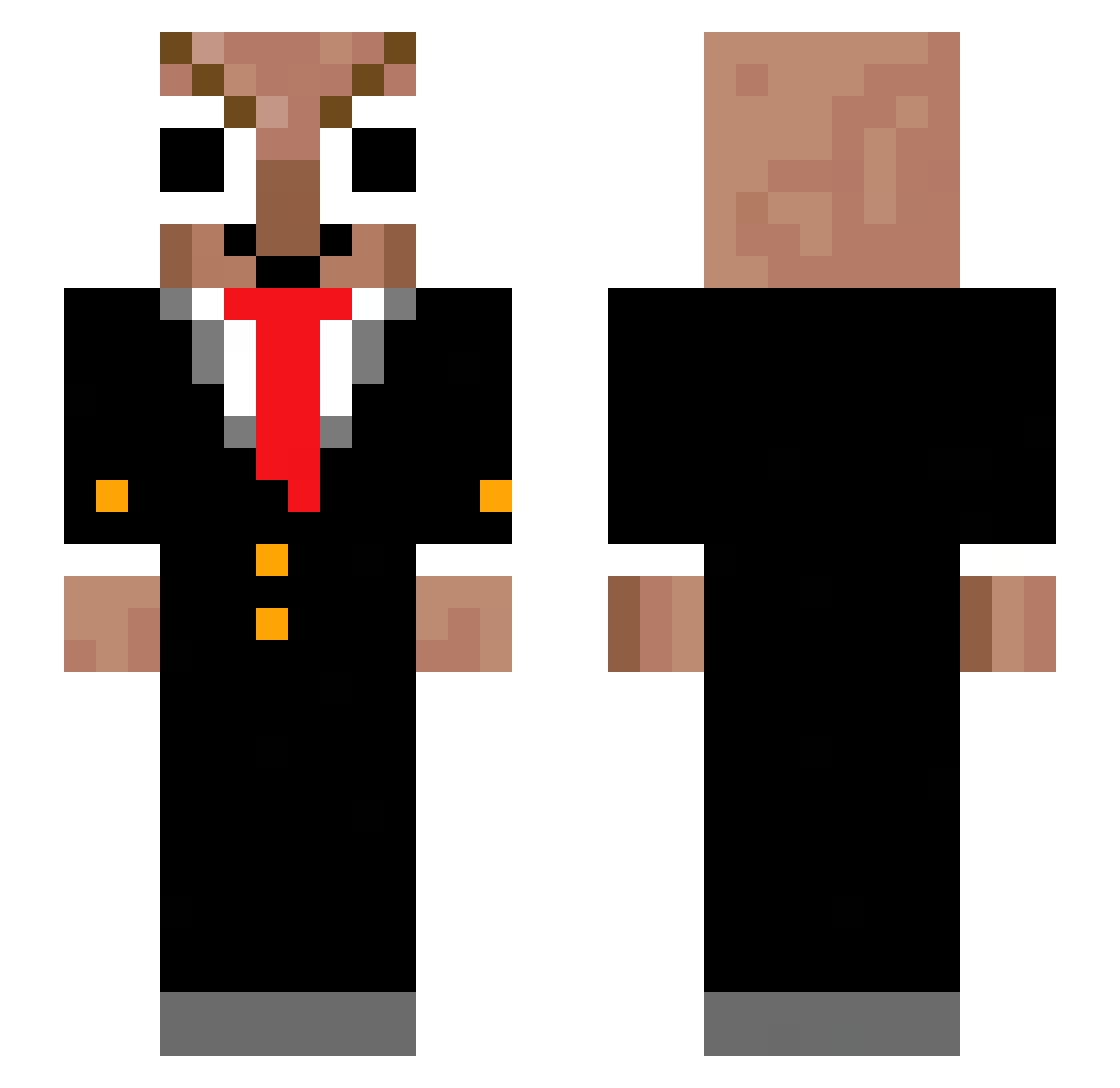 TeTox_556 Minecraft skin, front and back view