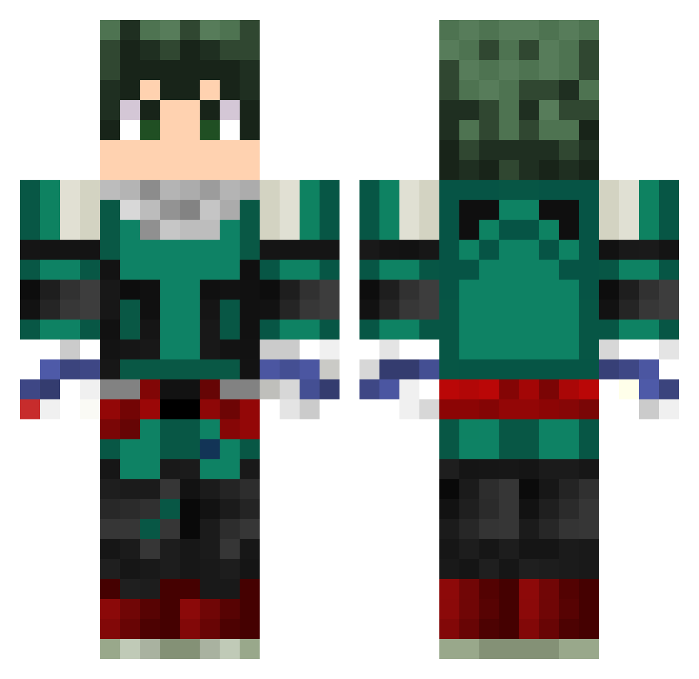 Ashi_parmentier_ Minecraft skin, front and back view