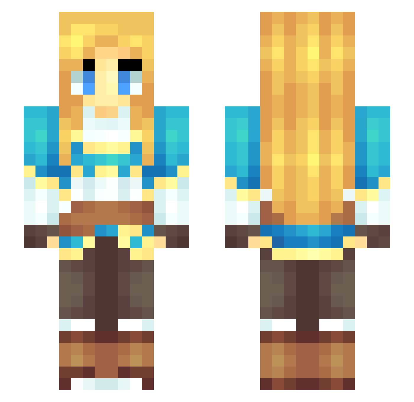 Emma_Dilemma9 Minecraft skin, front and back view