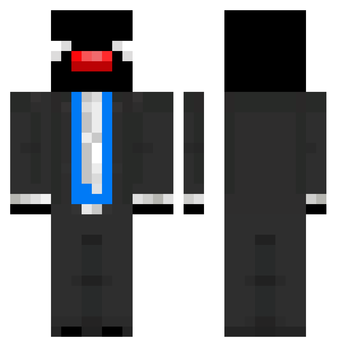 xsnipet Minecraft skin, front and back view