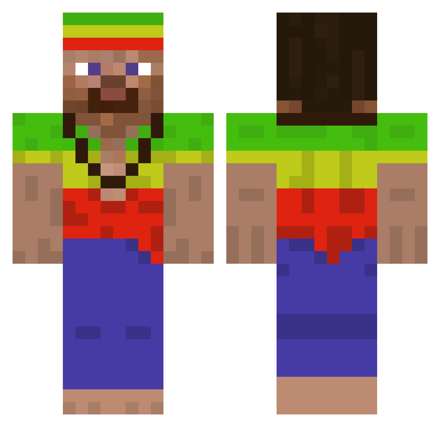 SIXOZ_ Minecraft skin, front and back view