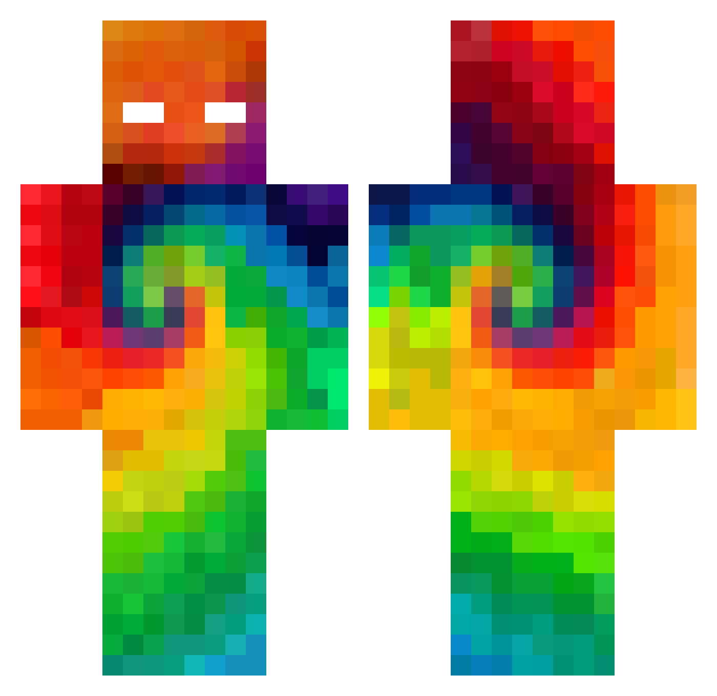 sappie Minecraft skin, front and back view