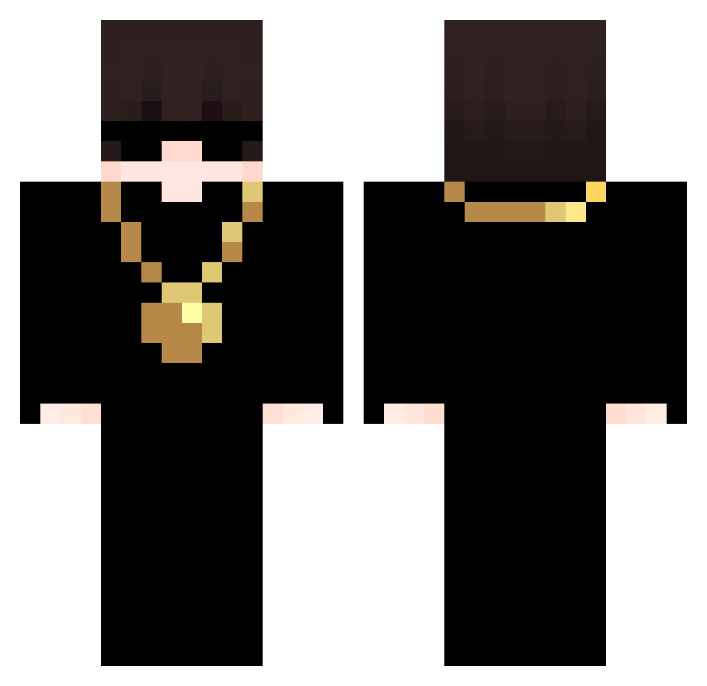 KiwiQG Minecraft skin, front and back view