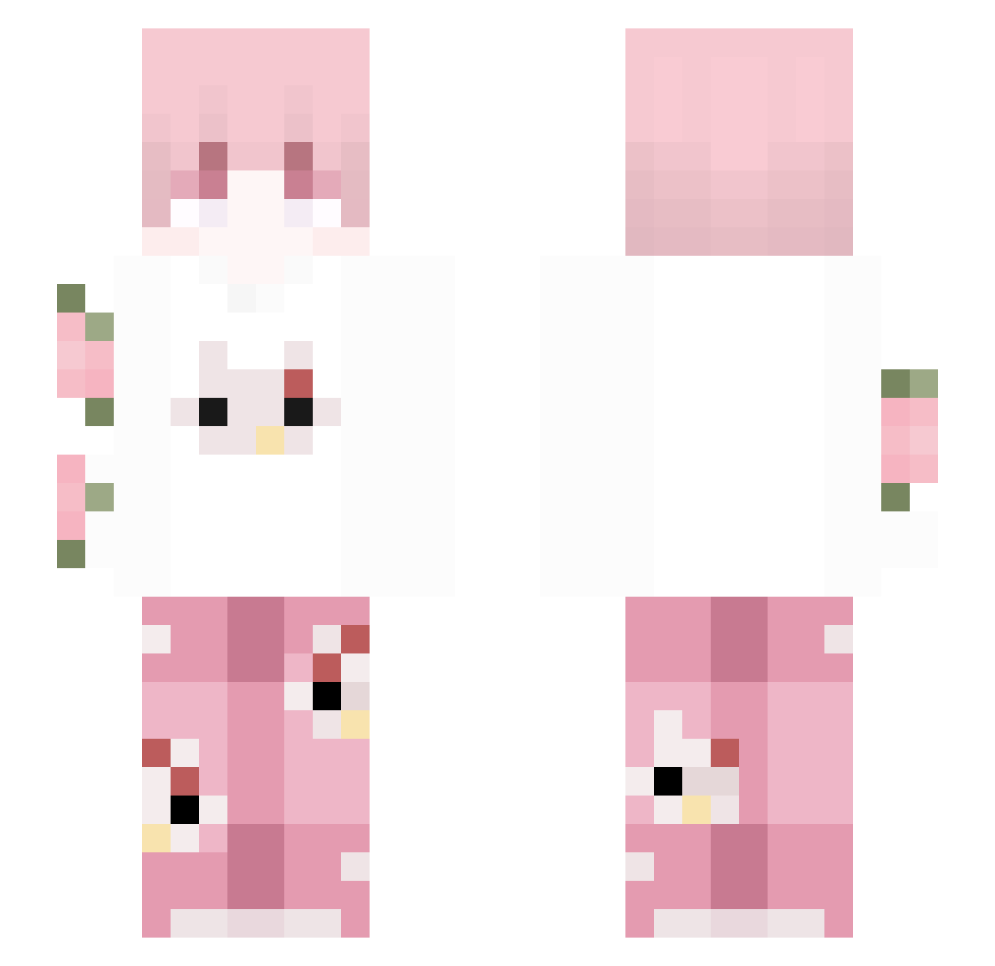 MocoHl Minecraft skin, front and back view