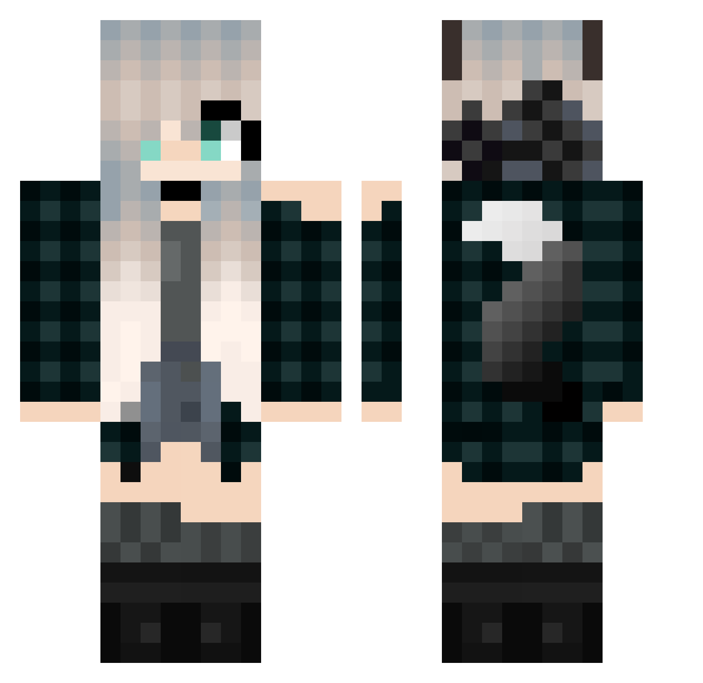 Eaglev2 Minecraft skin, front and back view