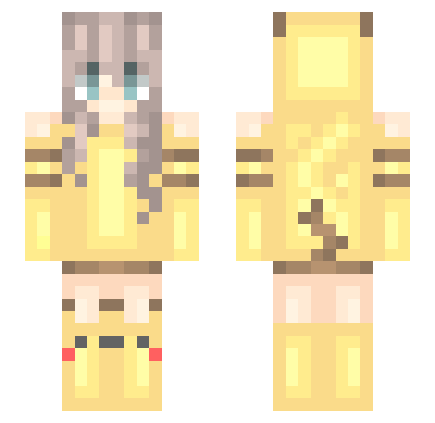 sheepand Minecraft skin, front and back view