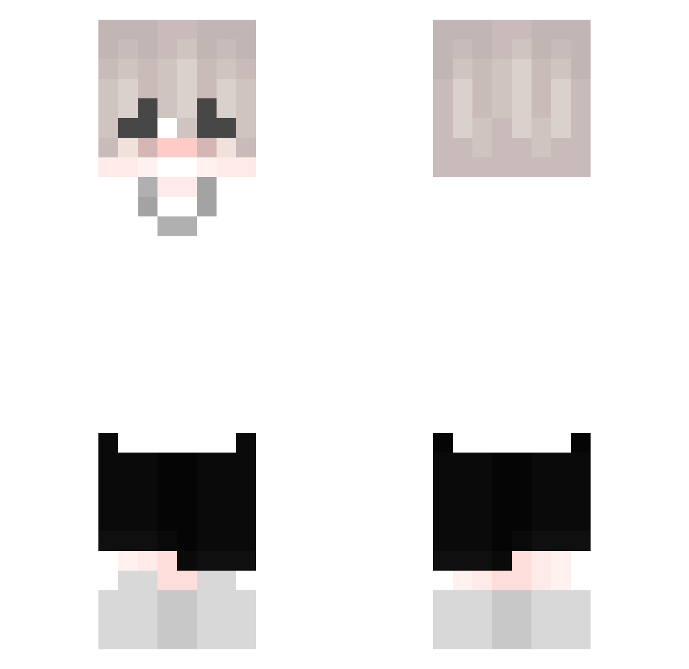 zSmushi Minecraft skin, front and back view