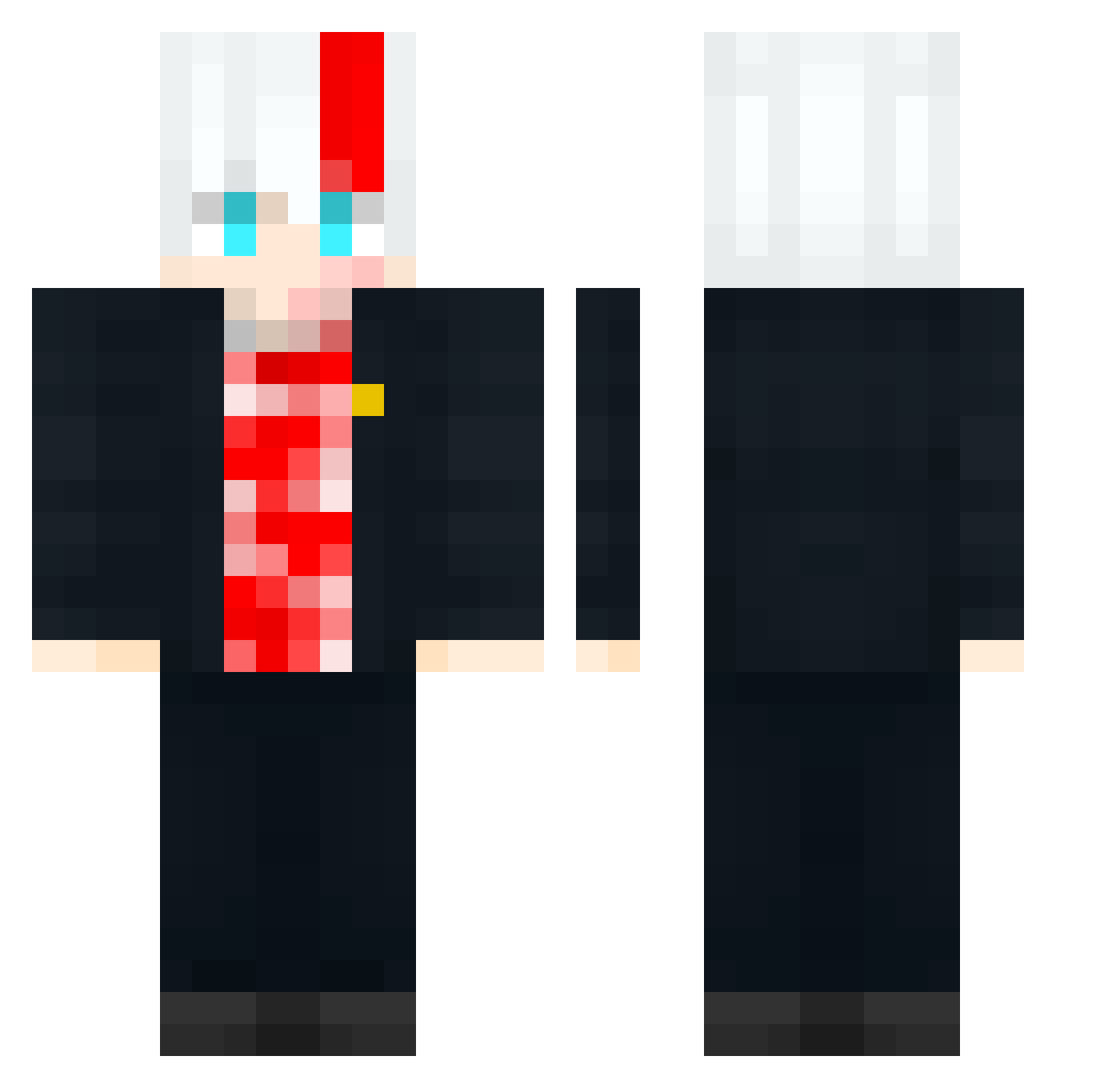 luko76 Minecraft skin, front and back view