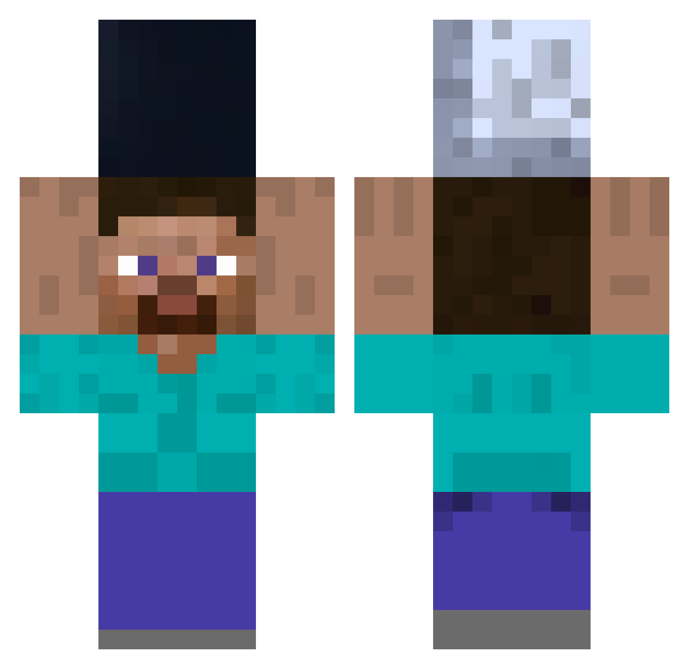 Matiasclv Minecraft skin, front and back view