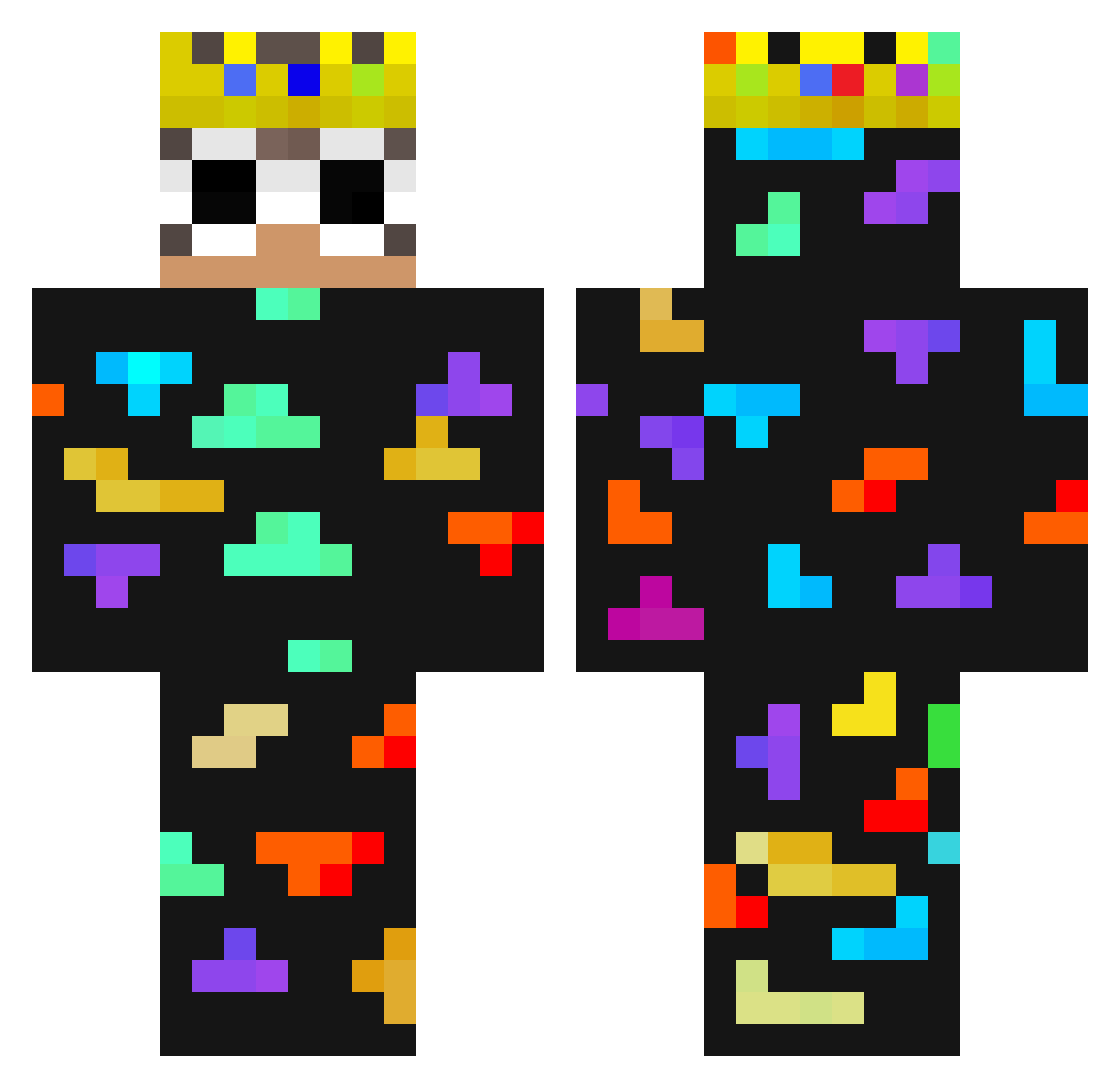 Thijsson Minecraft skin, front and back view