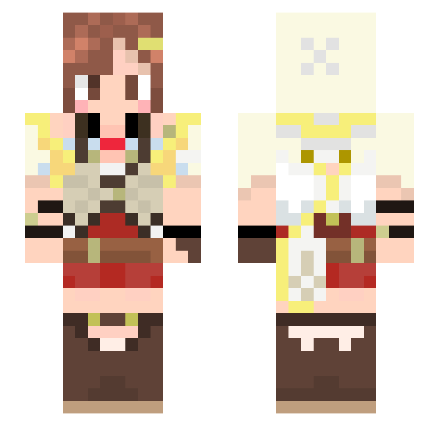 JesusChristSupr Minecraft skin, front and back view