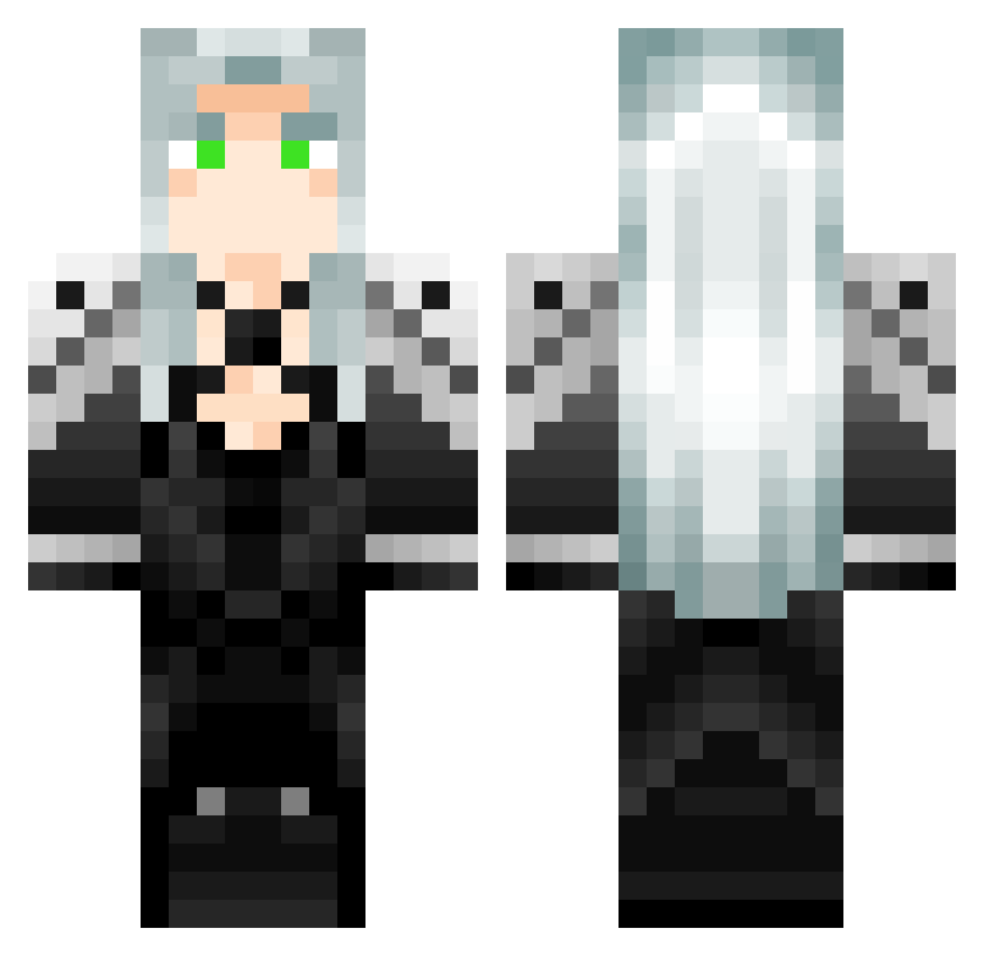VitaLight Minecraft skin, front and back view