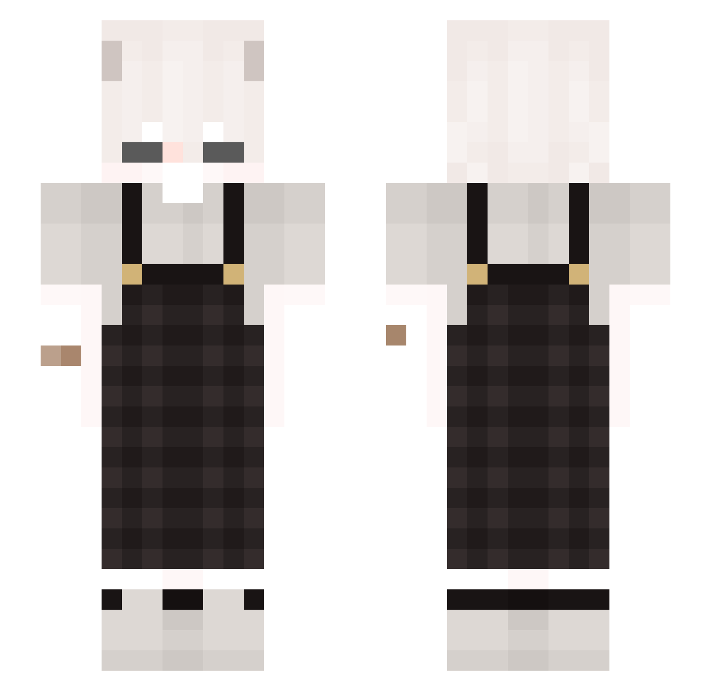 PfirsichSnacker Minecraft skin, front and back view