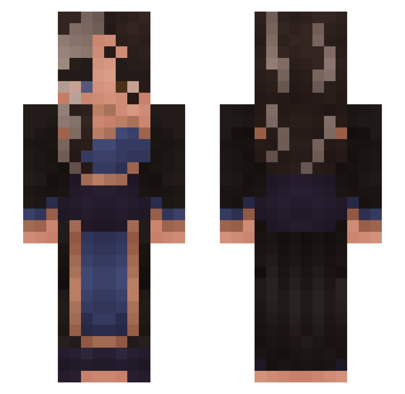nxtnvale Minecraft skin, front and back view