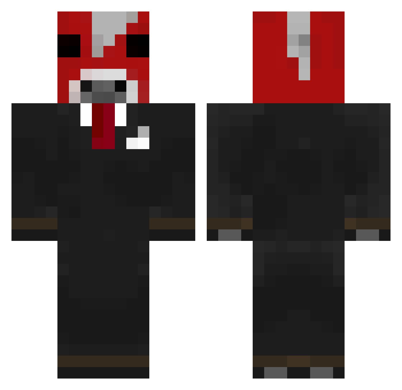 novvix Minecraft skin, front and back view