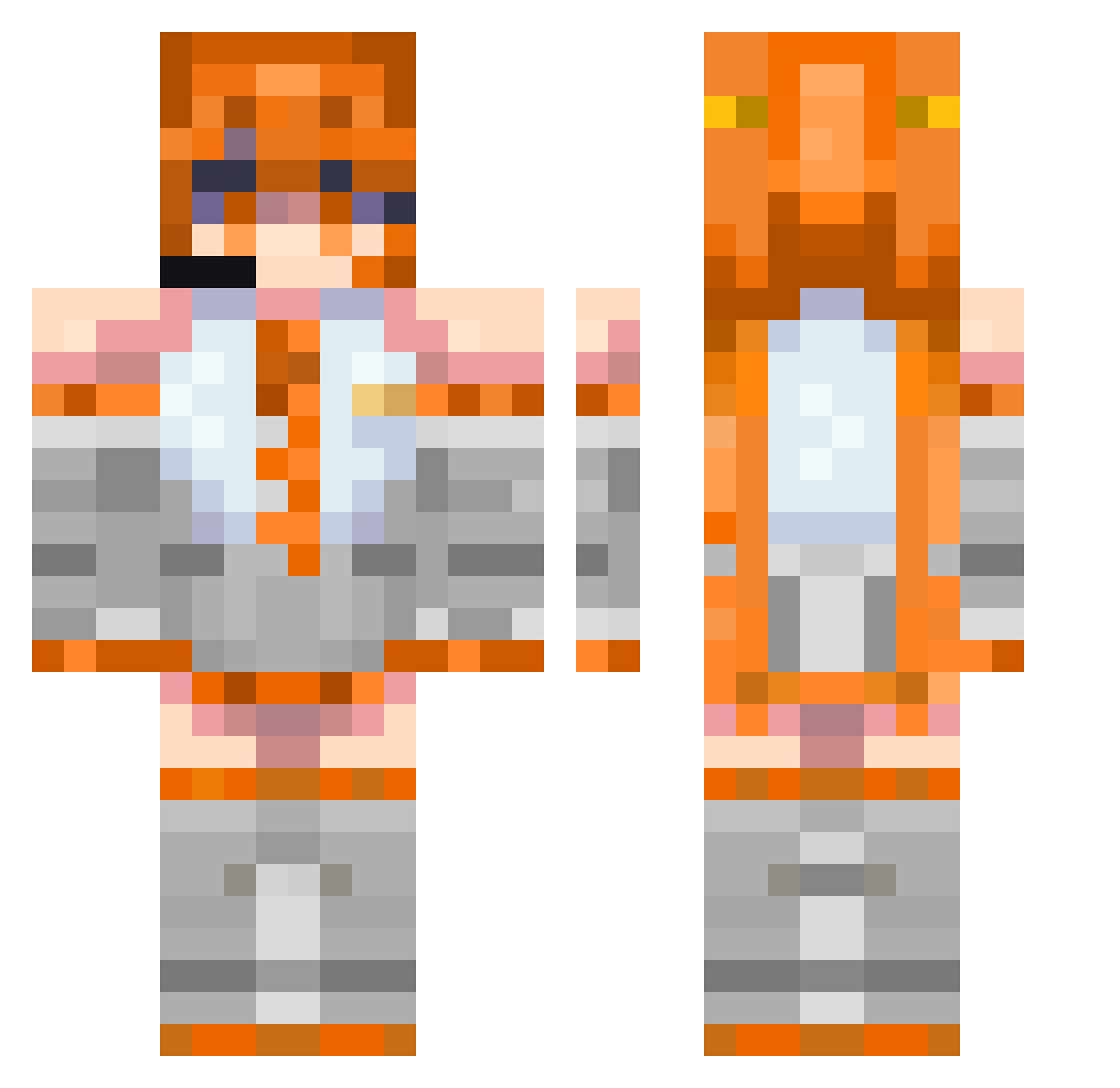 henryyrx Minecraft skin, front and back view