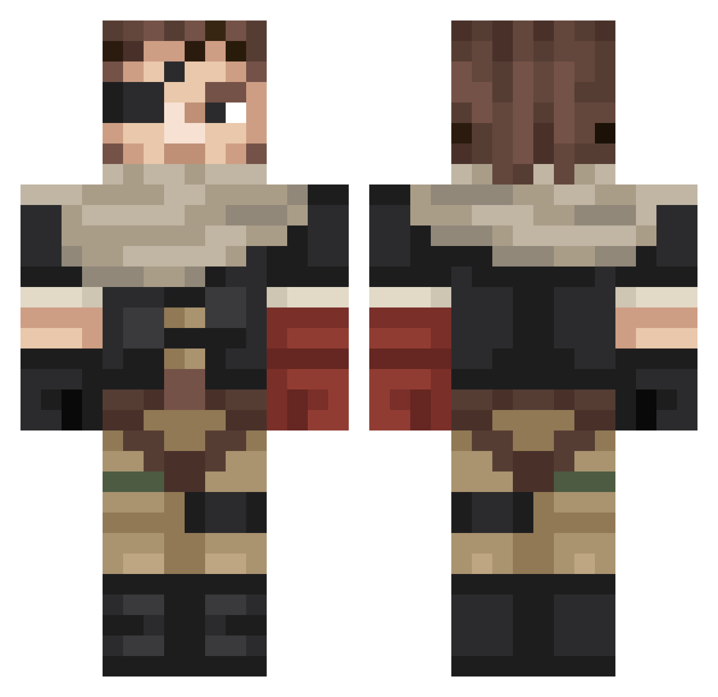 Kriper1994 Minecraft skin, front and back view