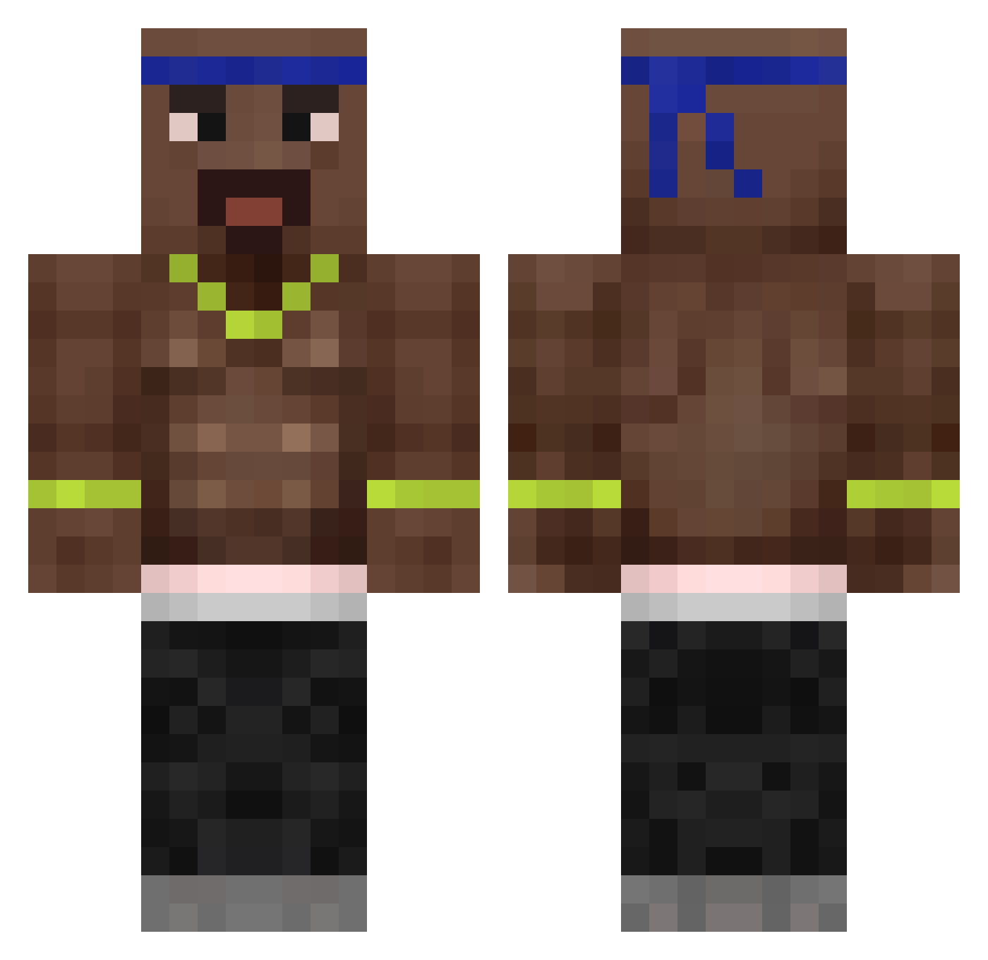 Levi6305 Minecraft skin, front and back view