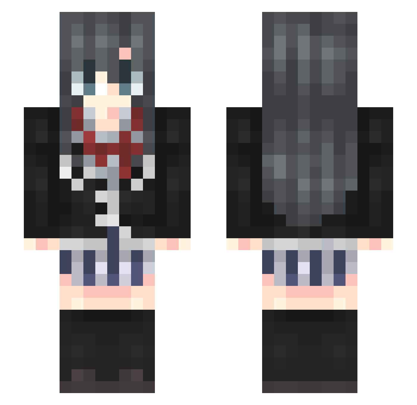 fhzdbf Minecraft skin, front and back view