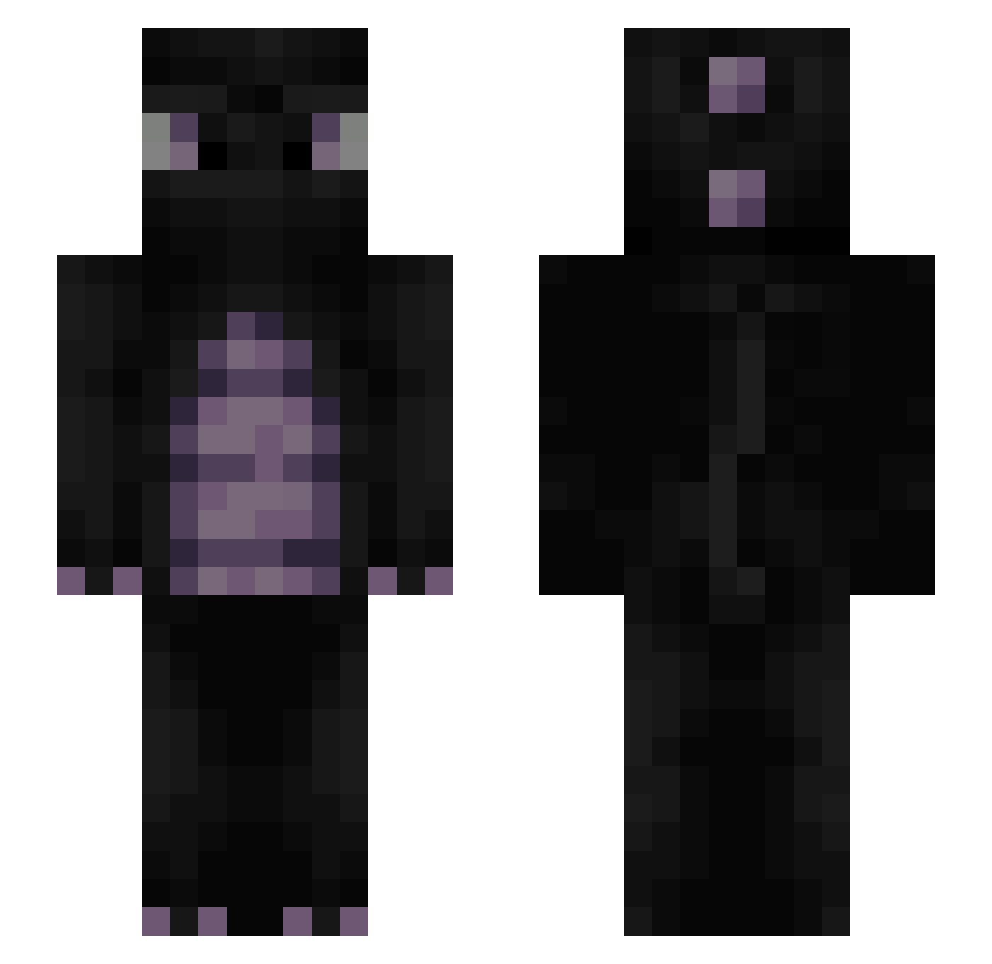 QuaIiphar Minecraft skin, front and back view
