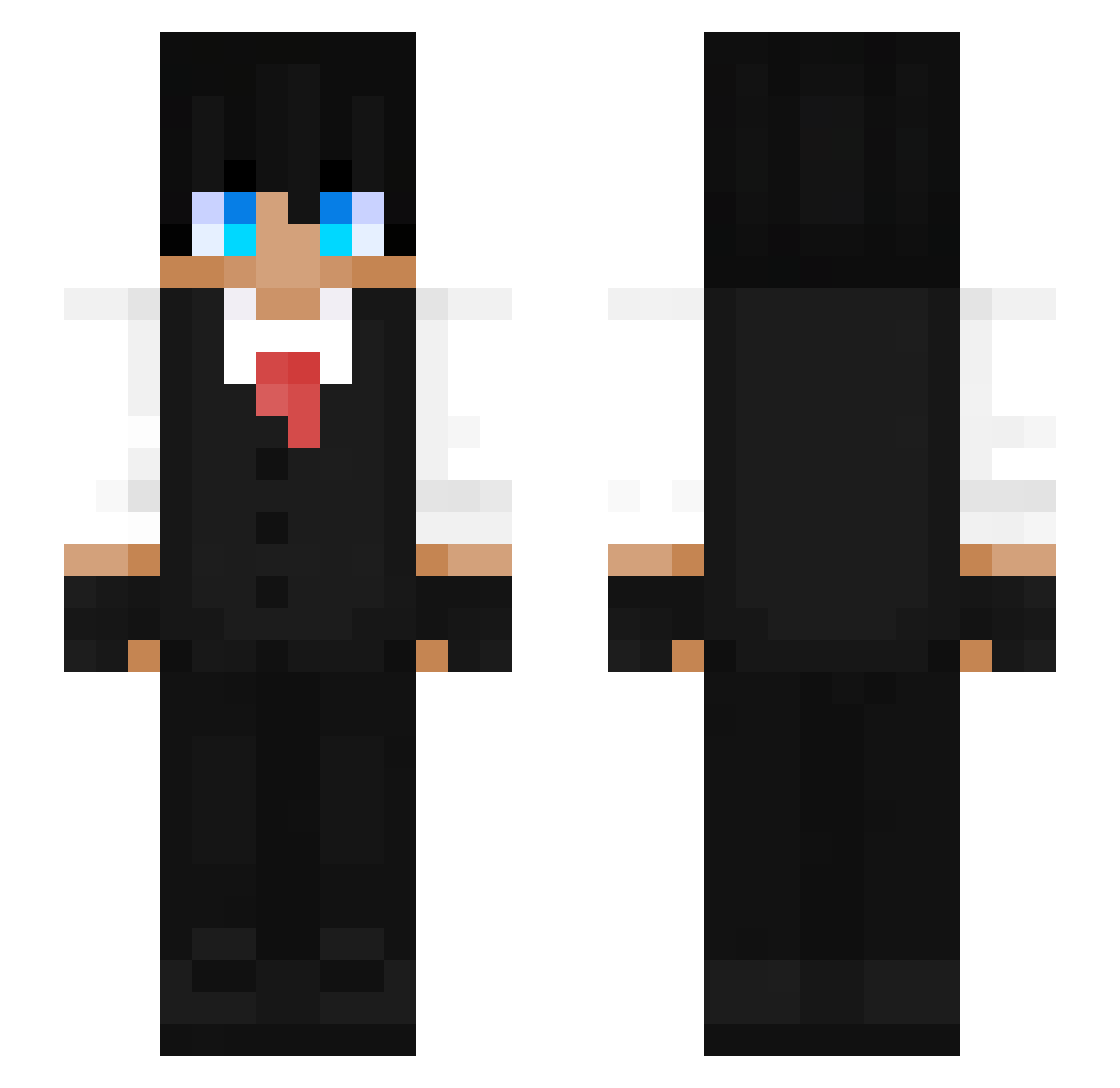 DragonCharger Minecraft skin, front and back view