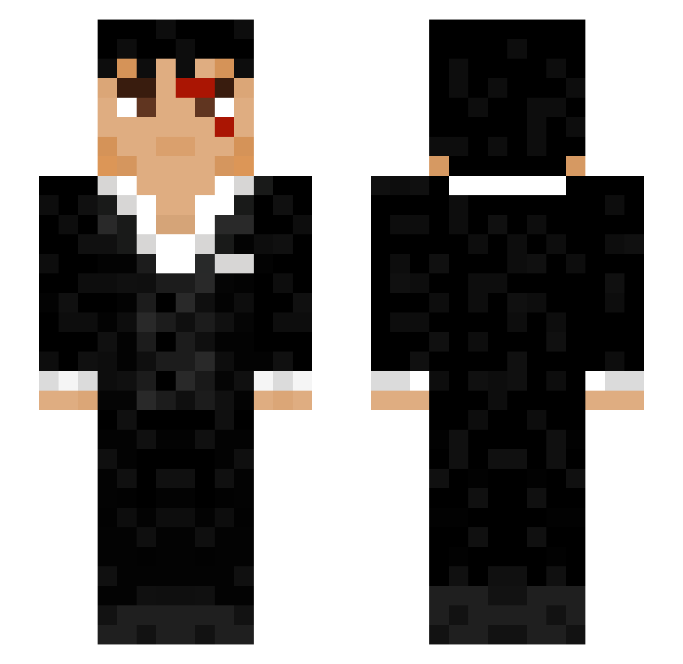 xXSc4rF4ceXx Minecraft skin, front and back view